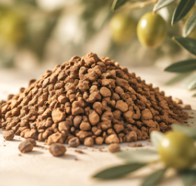 Mucchietto realistico di nocciolino di oliva